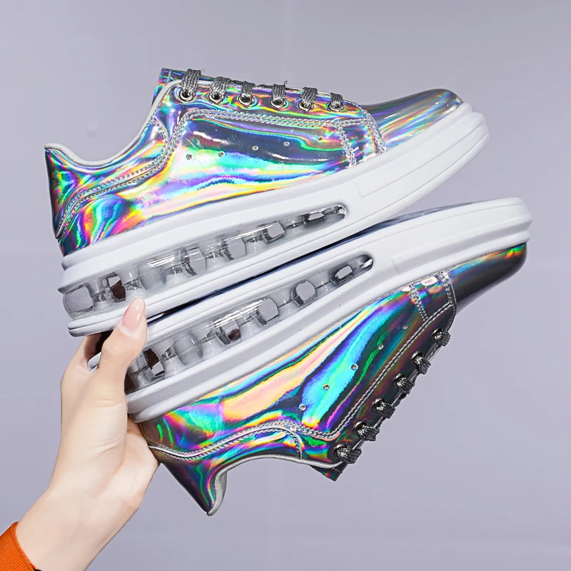 

Новый стиль Для женщин кроссовки со шнуровкой; Кроссовки на открытом воздухе светильник прогулочная амортизацию Беговые кроссовки удобные...