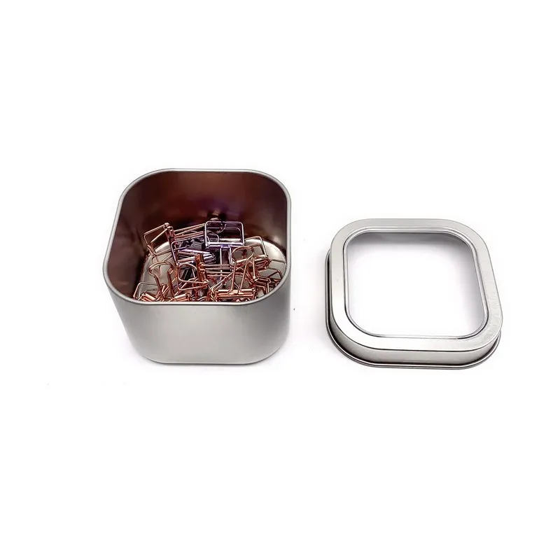 Прозрачный чехол для хранения ювелирных изделий металлическая жестяная коробка