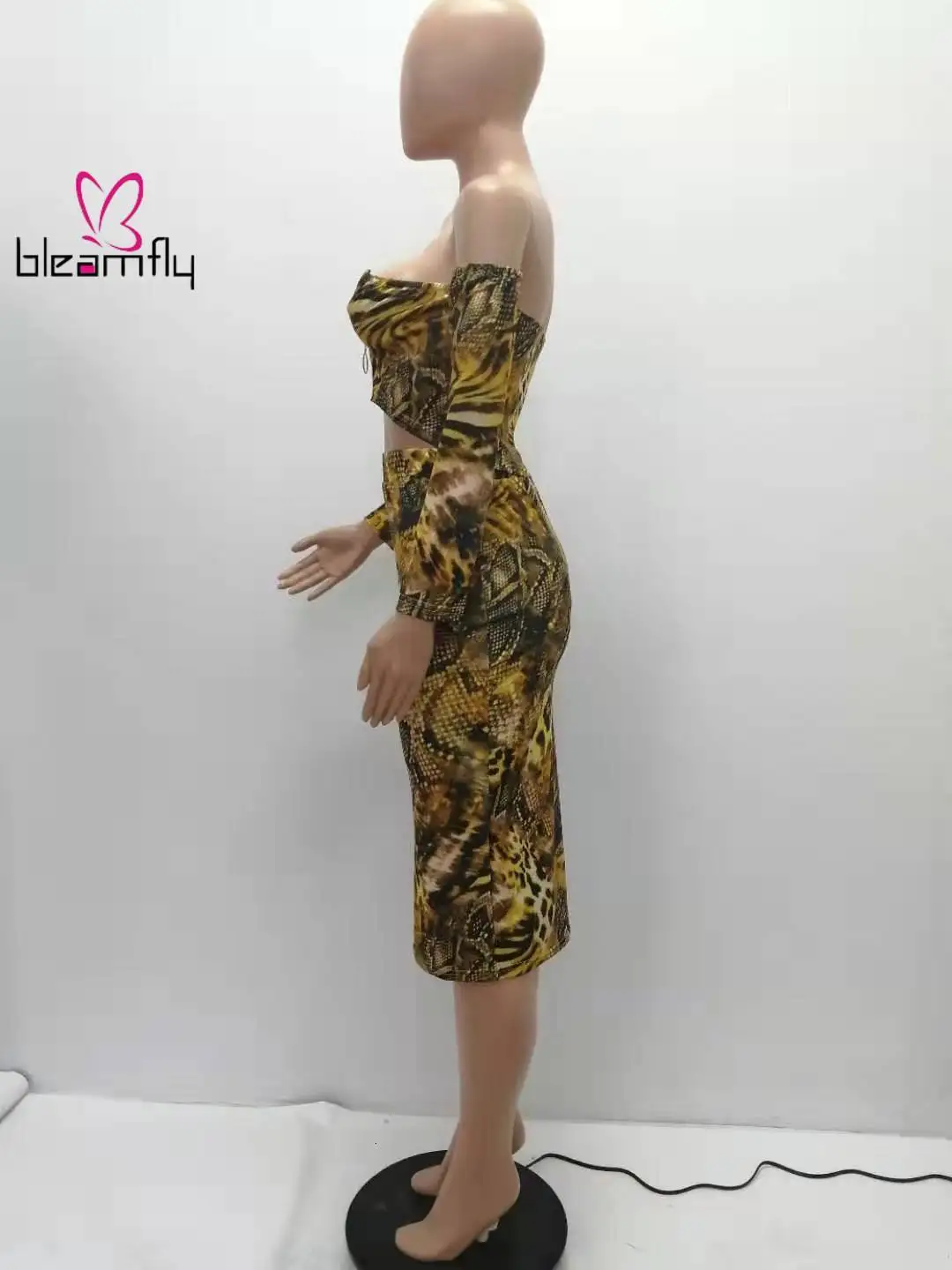 2019 женский летний костюм с леопардовым принтом на молнии открытыми плечами топ