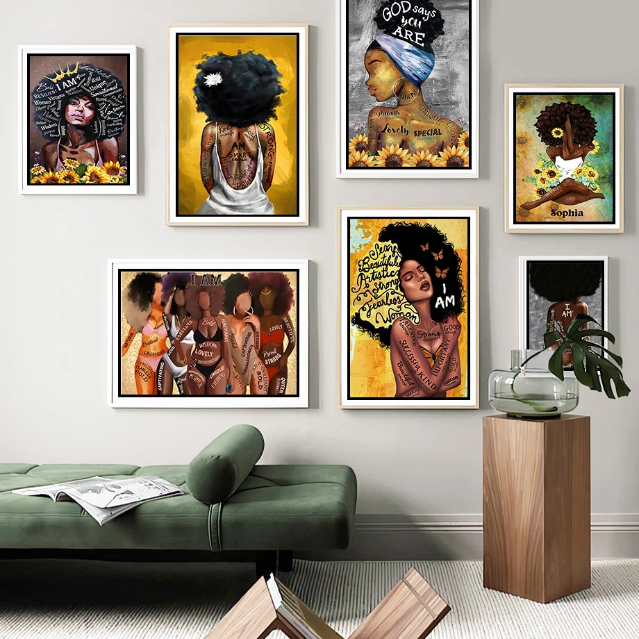 

Club Wall Art Canvas Painting Vintage Bikini Africa Black Girl Portrait Nordic Posters And Prints Decor Pictures For Living Room