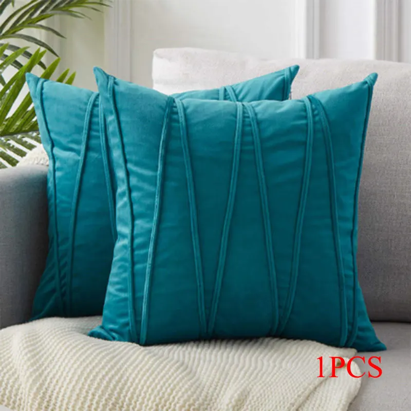 

2020 Velvet Striped White Cushion Cover Couch Square Pillow Case Pillow Cover 45x45cm Home Decoration Sofa Seat Chair Wholesale
