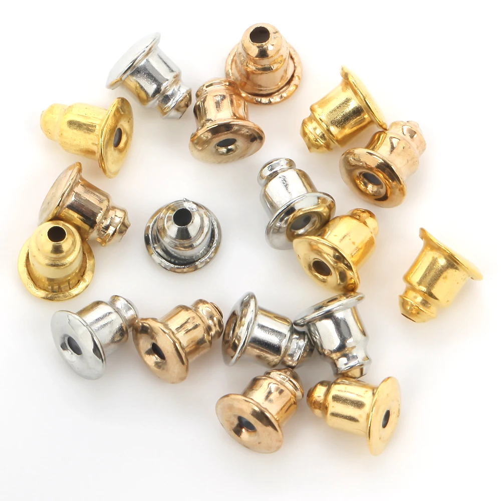 

200 шт., застежки для сережек, 5 Х5 мм