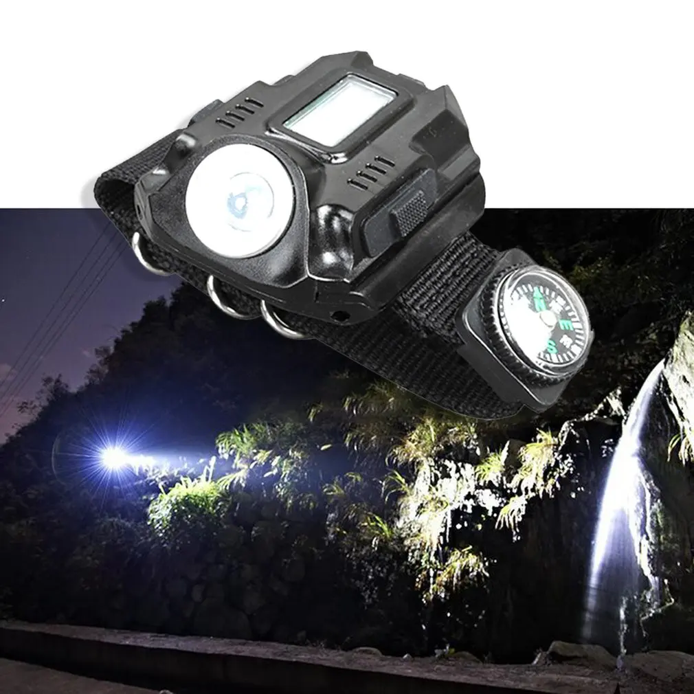 Led Hand-Held Watch For Night Running Special Flashlight Usb Charging Outdoor Wrist Lamp Glare Flashligh | Спорт и развлечения