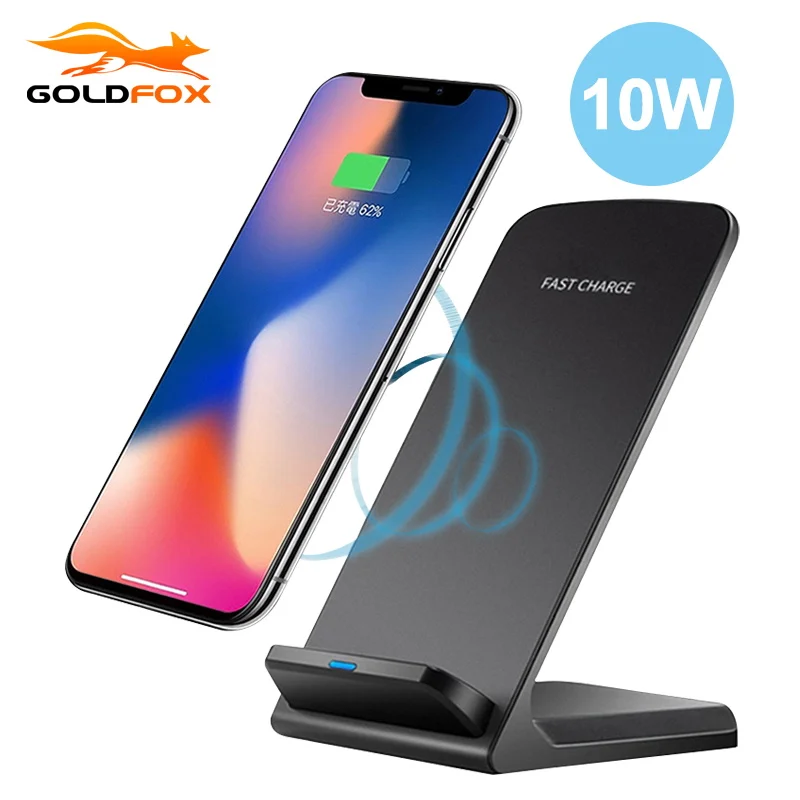 Беспроводное зарядное устройство Qi подставка для быстрой зарядки iphone 8 plus X XS 11