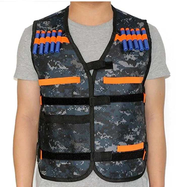 Camouflage Vest Уличный игрушечный костюм для Nerf пистолет тактическое оборудование пистолет пуля аксессуары для журналов пуля клип совместимый Nerf пистолет мальчик подарок - Цвет: Camouflage Vest