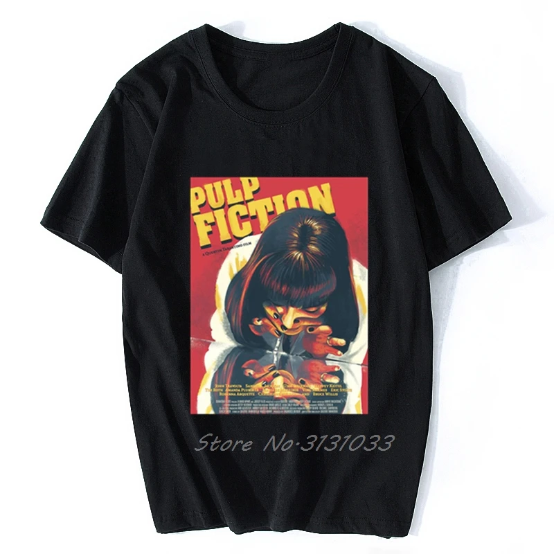 

Movie Mia Wallace Pulp Fiction T Shirt Fashion Summer Quentin Tarantino Harajuku Woman/Men Tees Shirt Short Sleeve