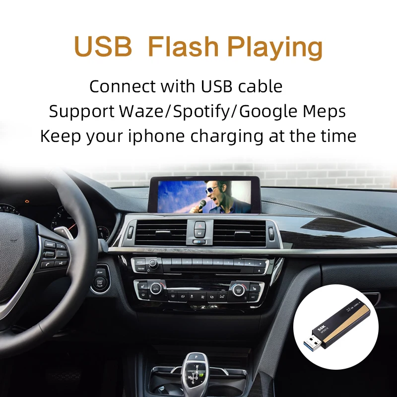 Sinairyu WIFI беспроводной Apple Carplay Car Play для BMW X3 X4 X5 X6 EVO F06 F12 F15 F30 F85 Android зеркало с
