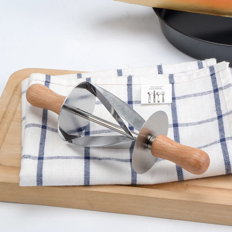 

Rolling Pin Stainless Steel Rolling Knife Kitchen Baking Croissant Making Tools Croissant Bread Wheel