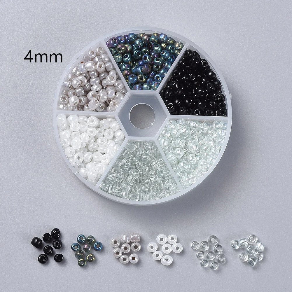 

2/3/4mm Charm Glass Beads Seed Round Spacer Beads Mix Colors For DIY Earrings Necklace Bracelet Beading Jewelry Making Supplies