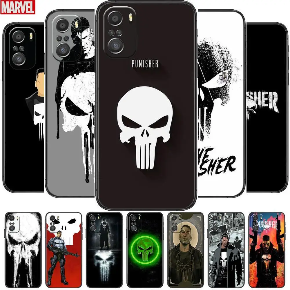Каратель Marvel для Xiaomi Redmi Note 10S 10 9T 9S 9 8T 8 7S 7 6 5A 5 Pro Max мягкий черный чехол телефона |
