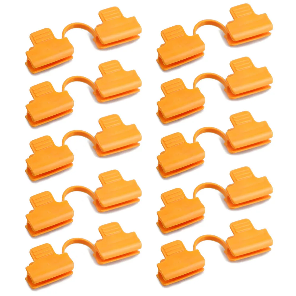 

For Greenhouse Film Row Cover Windproof Clip Clamp 11mm Pipe Clamps Color: Yellow Fixed Fittings 10Pcs Garden Tool Hoop Clips