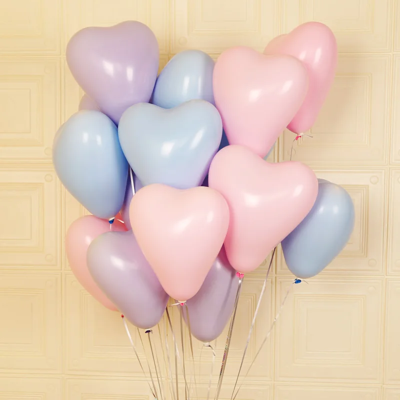 Воздушные шары с сердцем 100 шт 2 г 10 дюймов Макарон Сердце латексные воздушные