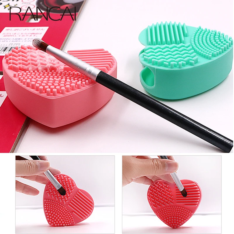 Силиконовая щетка RANCAI кисти в форме яиц и сердец инструменты для чистки Кисть