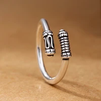 925 sterling silver ring retro fashion creative ring thai silver open ring for man and woman adjustable