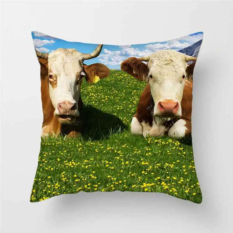 Fuwatacchi испанский бой быков Пледы Подушки крышка Корова чехол для подушки с