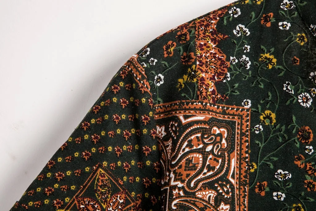 Летняя мужская рубашка camisa этническая с коротким рукавом Повседневная хлопковая льняной с принтом гавайская рубашка блузка Мужская Уличная chemise homme Новинка