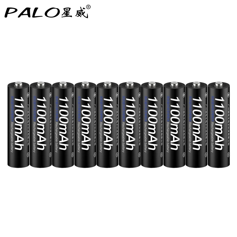 10Pieces* PALO AAA 1,2 В NI-MH 1100 мАч AAA 3a Аккумуляторная батарея aaa Аккумуляторная батарея Ni-MH аккумуляторная батарея аккумуляторная