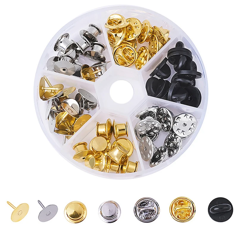 60 шт./кор. разноцветные медные брошки базовый держатель заколки бабочки для