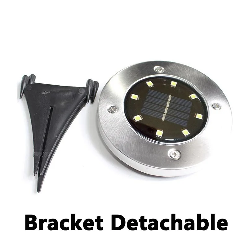 4Pcs Solar Powered Disk Light Underground Lights Stainless Steel Buried Floor Outdoor Garden Path Ground | Дом и сад