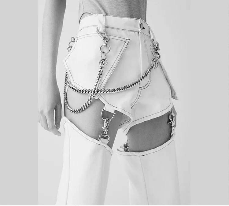 Kpop корейские знаменитости Уличная Сексуальная Высокая талия хип хоп брюки