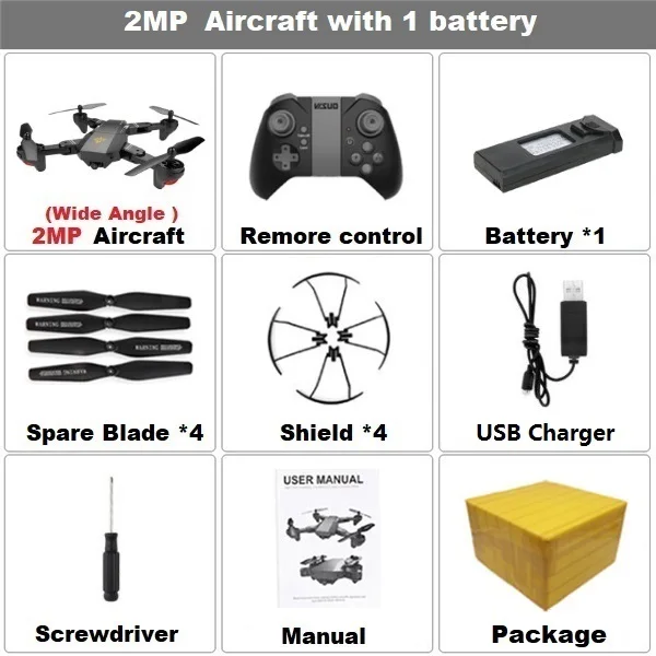 VISUO XS809HW Дрон 2MP широкоугольный wifi FPV камера Дроны с камерой 0.3MP селфи складной RC Квадрокоптер мини Дрон CS SG107 - Цвет: 2MP 1B FB