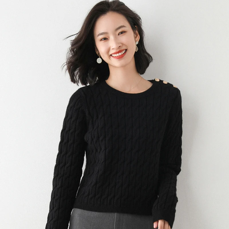 

knitted sweater women winter pullover o neck warm blouses ladies fall jacket tops long sleeves female knitted sweaters