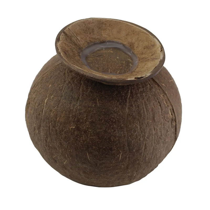 Ветрозащитная настольная подставка для хранения миска из скорлупы кокоса