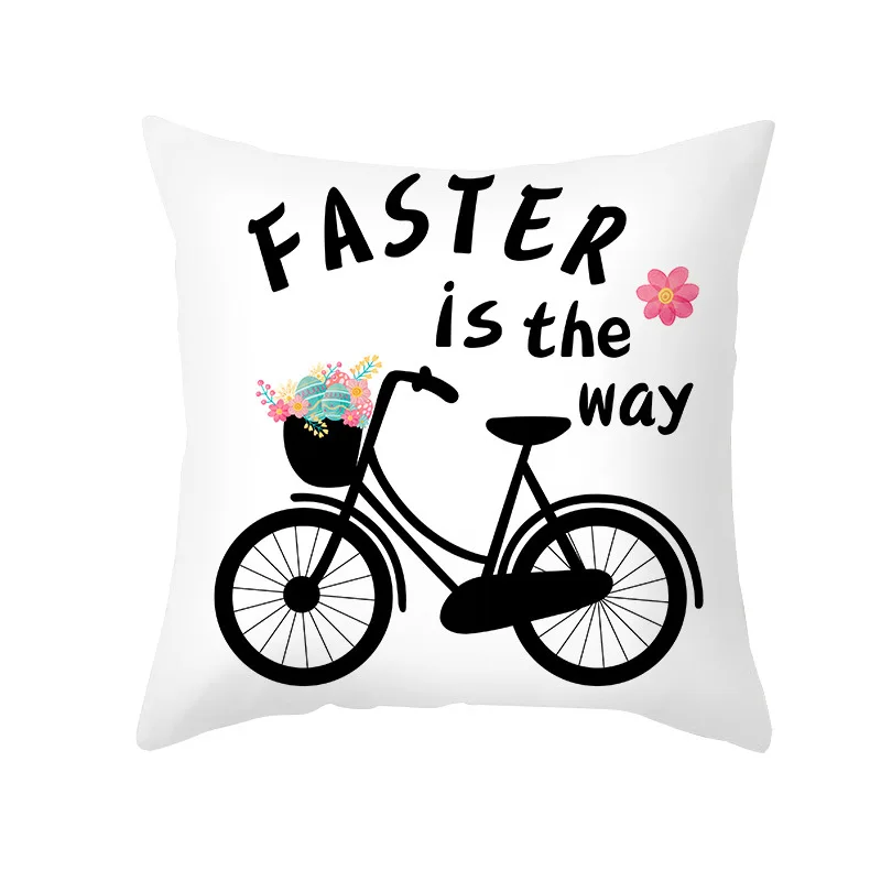 

4Pcs Happy Easter Decoration for Home Easter Rabbit Eggs Pillowcase Bunny Easter Party Decor Supplies 45X45Cm