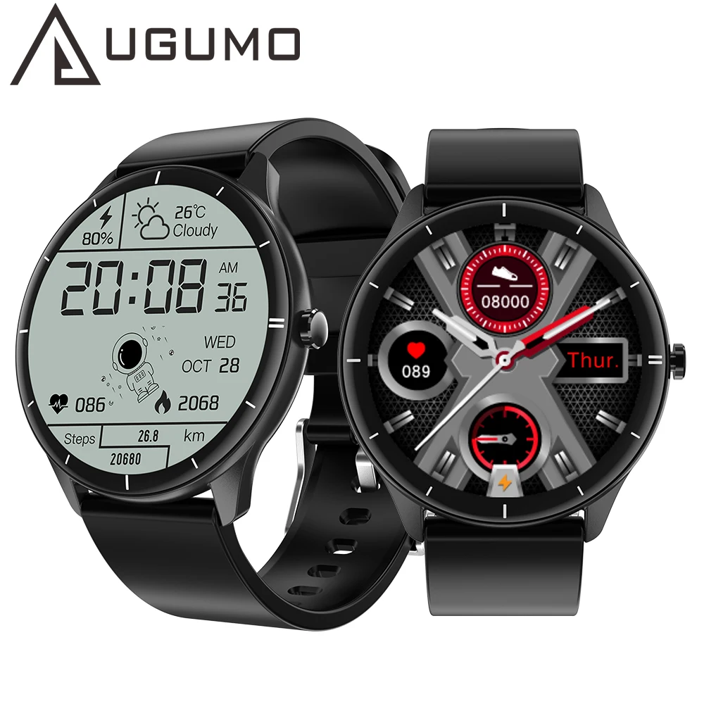 

UGUMO Men Women Smart Watch with Body Temperature Measure Sports Watch Heart Rate Blood Pressure Oxygen Monitor Christmas gifts