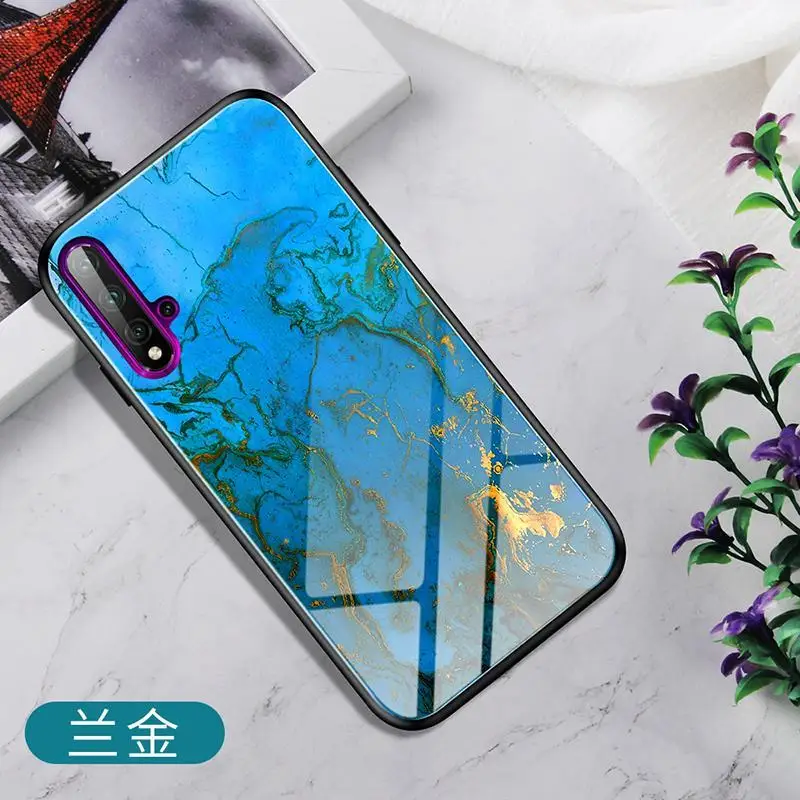 Роскошный Мраморный градиентный жесткий защитный чехол для телефона VIVO Y7S iQOO NEO Z5X Z1 Pro X27 Pro V15 S1 Pro - Цвет: 4