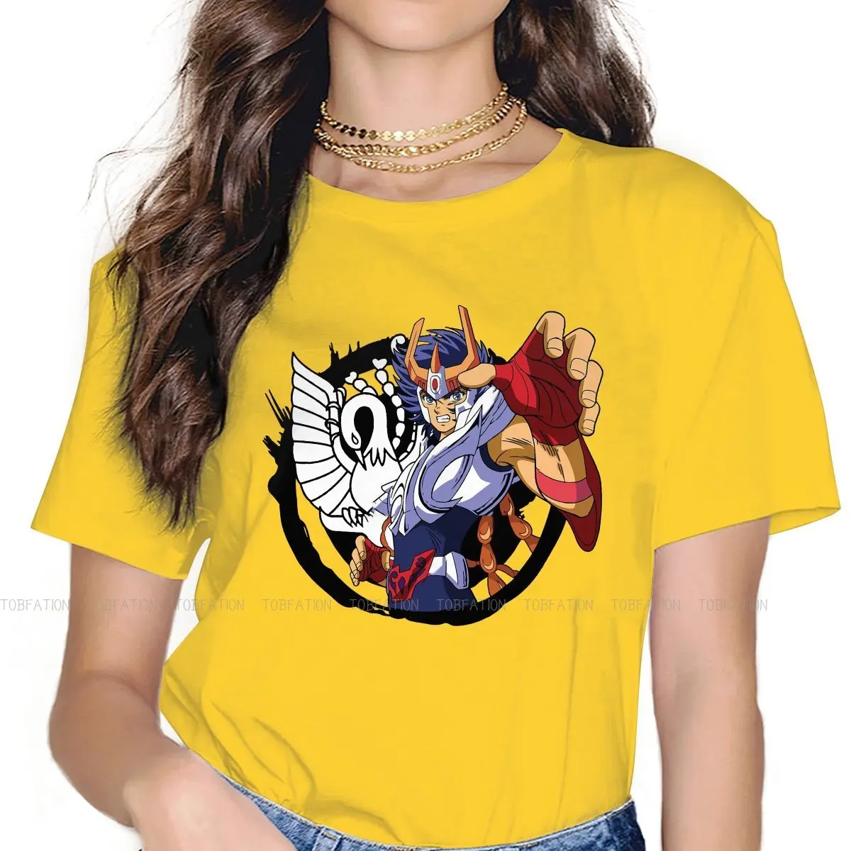 

Phoenix Ikki Harajuku TShirt Saint Seiya Episode G Greek Mythology Style Tops Casual T Shirt Women Tee Gift Clothes