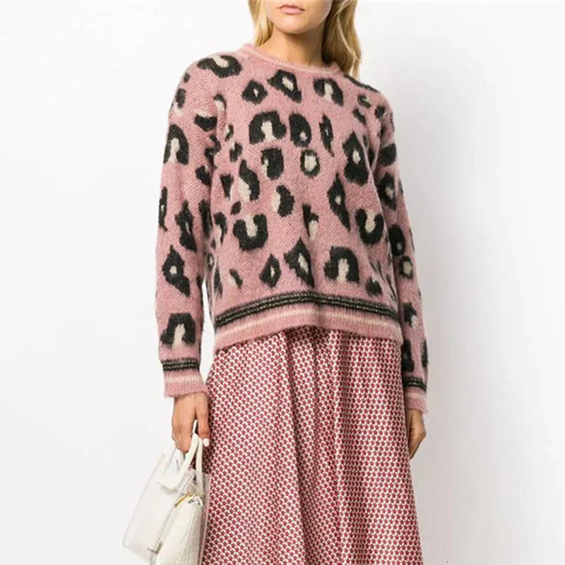 TWOTWINSTYLE Casual Polka Dot Knitting Women's Sweater O Neck Long Sleeve Female Sweaters 2020 Autumn Oversized Fashion New | Женская