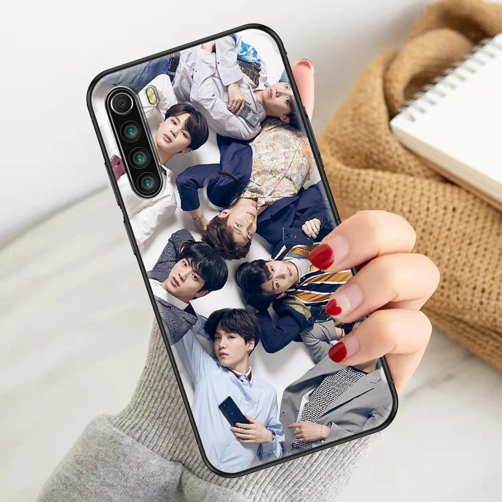 

Bangtan KPOP Boys Phone case For Xiaomi Redmi Note 7 7A 8 8T 9 9A 9S 10 K30 Pro Ultra black 3D hoesjes trend cover fashion