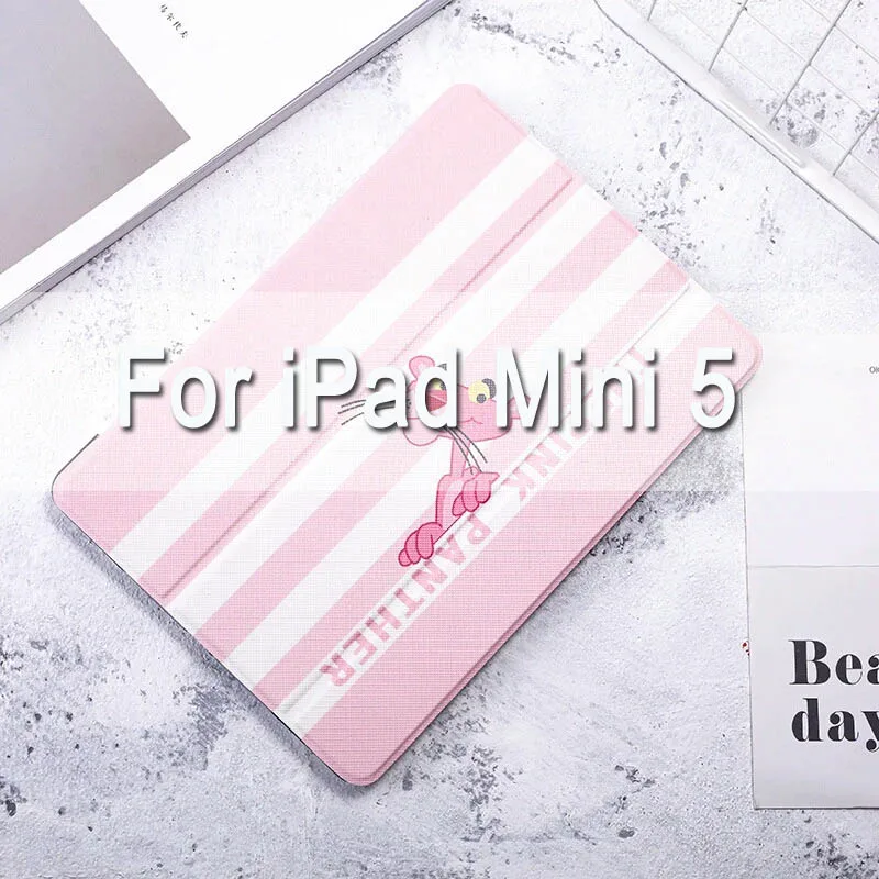 For iPad mini5 Ультратонкий чехол с мультяшным рисунком для ipad mini 5, автоматический режим сна и пробуждения, для ipad mini 1 2 3, 4, 5, чехол - Цвет: For iPad mini5