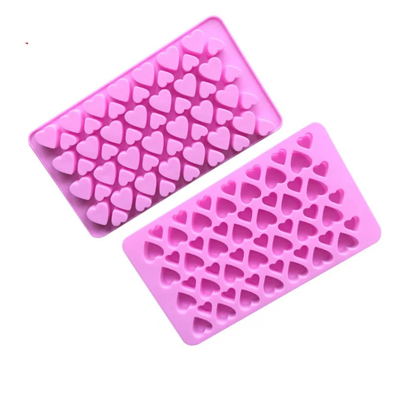 56 отверстия любящее сердце Форма силиконовые формы для шоколада желе конфет