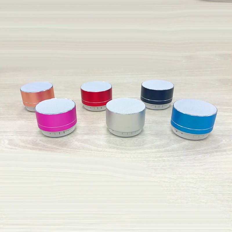 Портативный металлический беспроводной Bluetooth динамик светодиодный мини супер