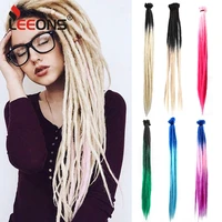leeons synthetic 5pcslot dreadlock braids 100 handmade brown 20 inch hair extension dread crochet reggae braids for menwomen