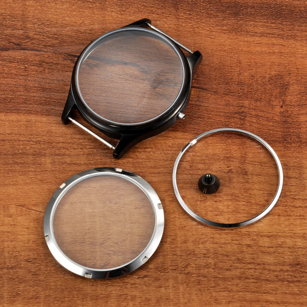 

44mm Corgeut Watch Sterile PVD Case Fit ETA 6498 6497 Hand Winding Movement PC4413