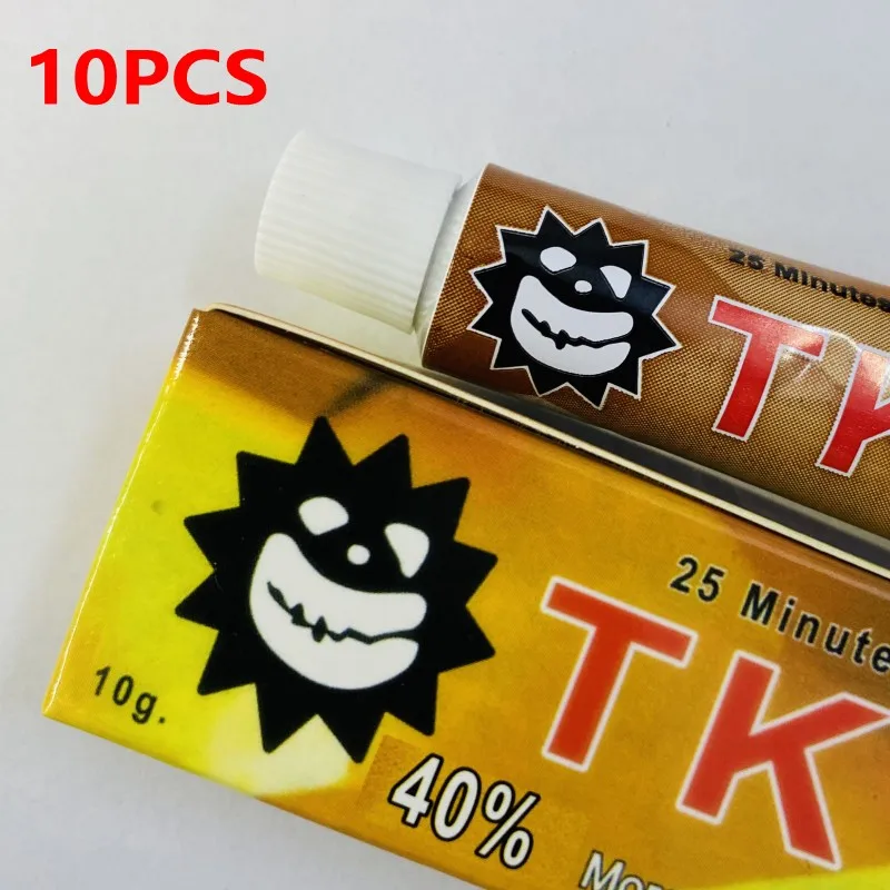 

10pcs 10g 40% numb anestesia microblading tktx gold 40% Tattoo machine kit sticker ink supplies needles pen gun removal printer