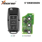Проводной дистанционный ключ Xhorse XKB506EN, 3 кнопки для VVDI VVDI2 Key Tool 5 шт.лот