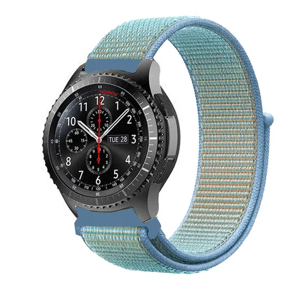 22 мм ремешок для часов samsung galaxy watch 46 мм 42 мм активный 2 нейлон huawei watch gt ремешок Amazfit bip gear S3 Frontier 44 40 - Цвет ремешка: Cornflower 41