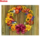 Мозаичная картина, выполненная в технике алмазной вышивки из цветов и птиц Apple венок полный плацу 5D DIY алмазная живопись Декор для дома ручной работы подарок 2021 Новый