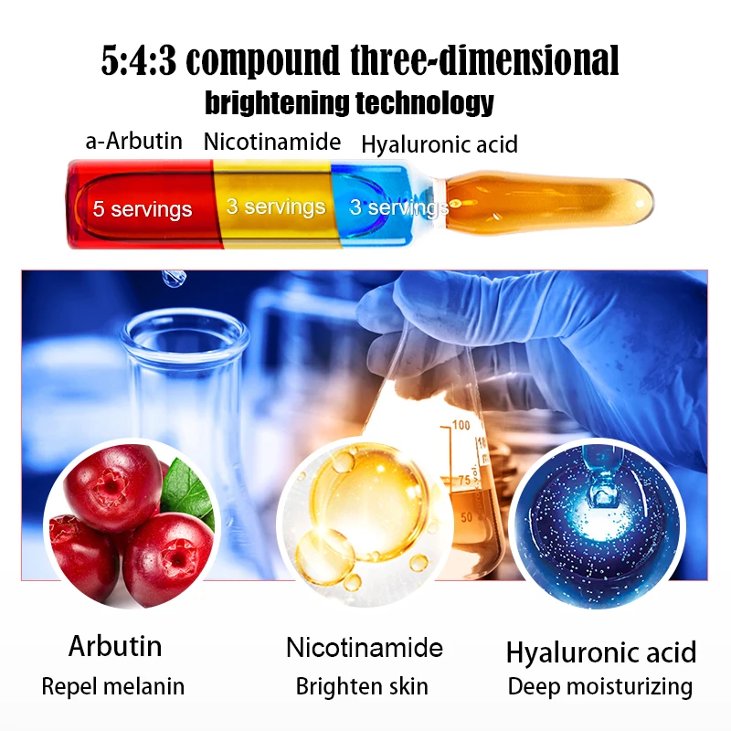 Fonce Корея арбутин Liangyan бутылочка для лица осветляющий комплекс Nicotinamide оригинальная жидкая отбеливающая увлажняющая эссенция