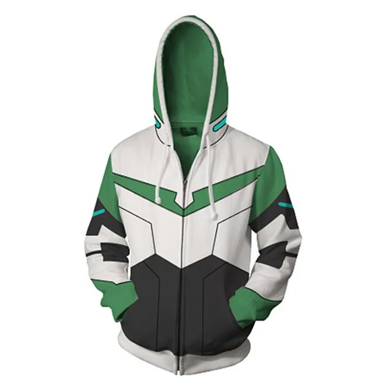 Voltron:Legendary Defender Pidge Cosplay Costume Men's Sweatshirt Hooded Uniform Streetwear Women Mens Hoodies Zipper Hoddies | Мужская