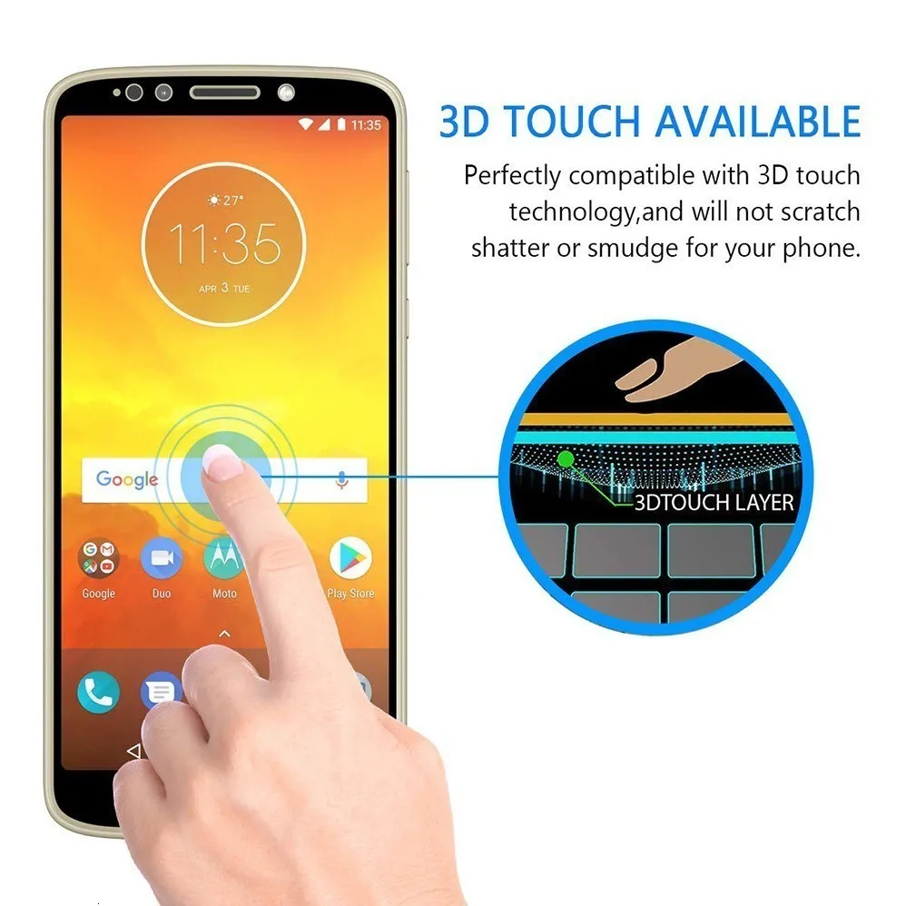 0,3 мм 2.5D полное покрытие 9H закаленное стекло для Motorola Moto E5 E5 Plus Moto E5 Play Go полноэкранная защитная пленка против царапин