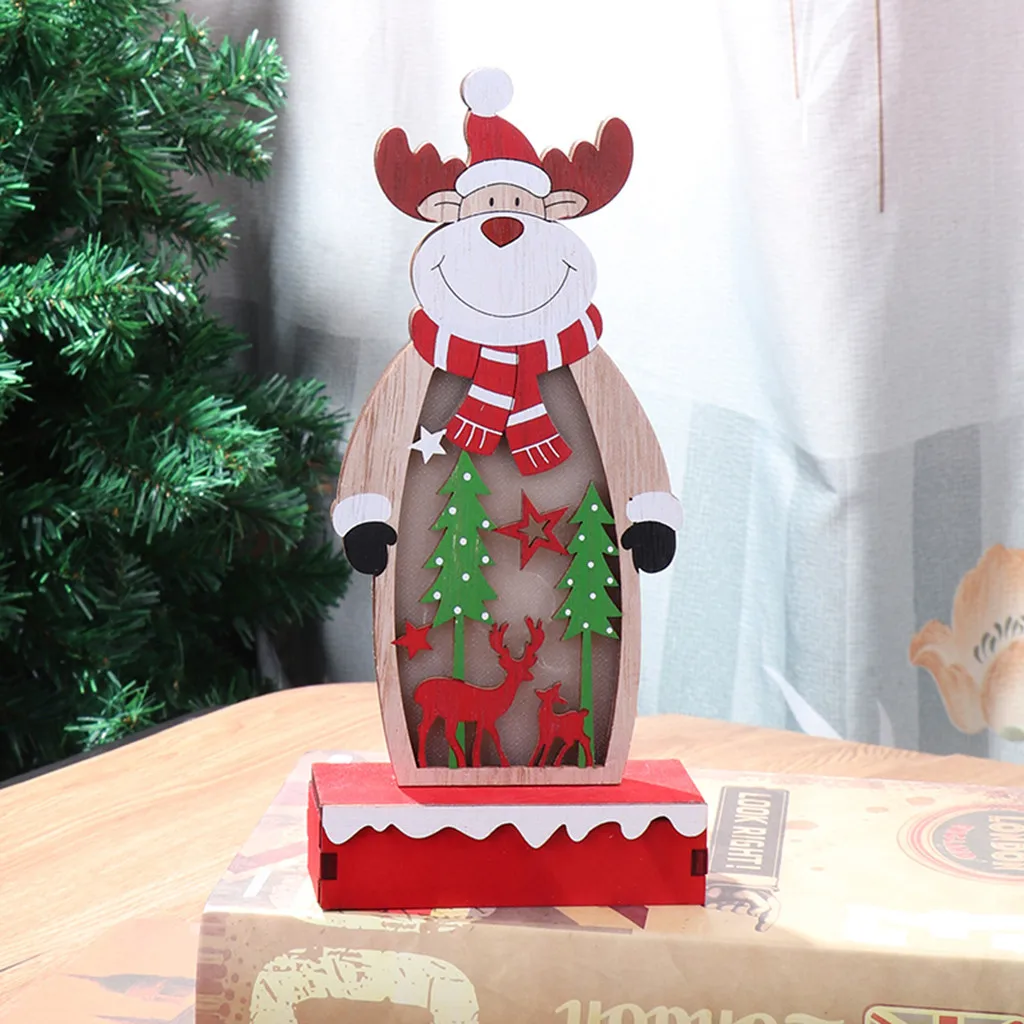 Рождественское украшение расписанный старый человек для окна светильник