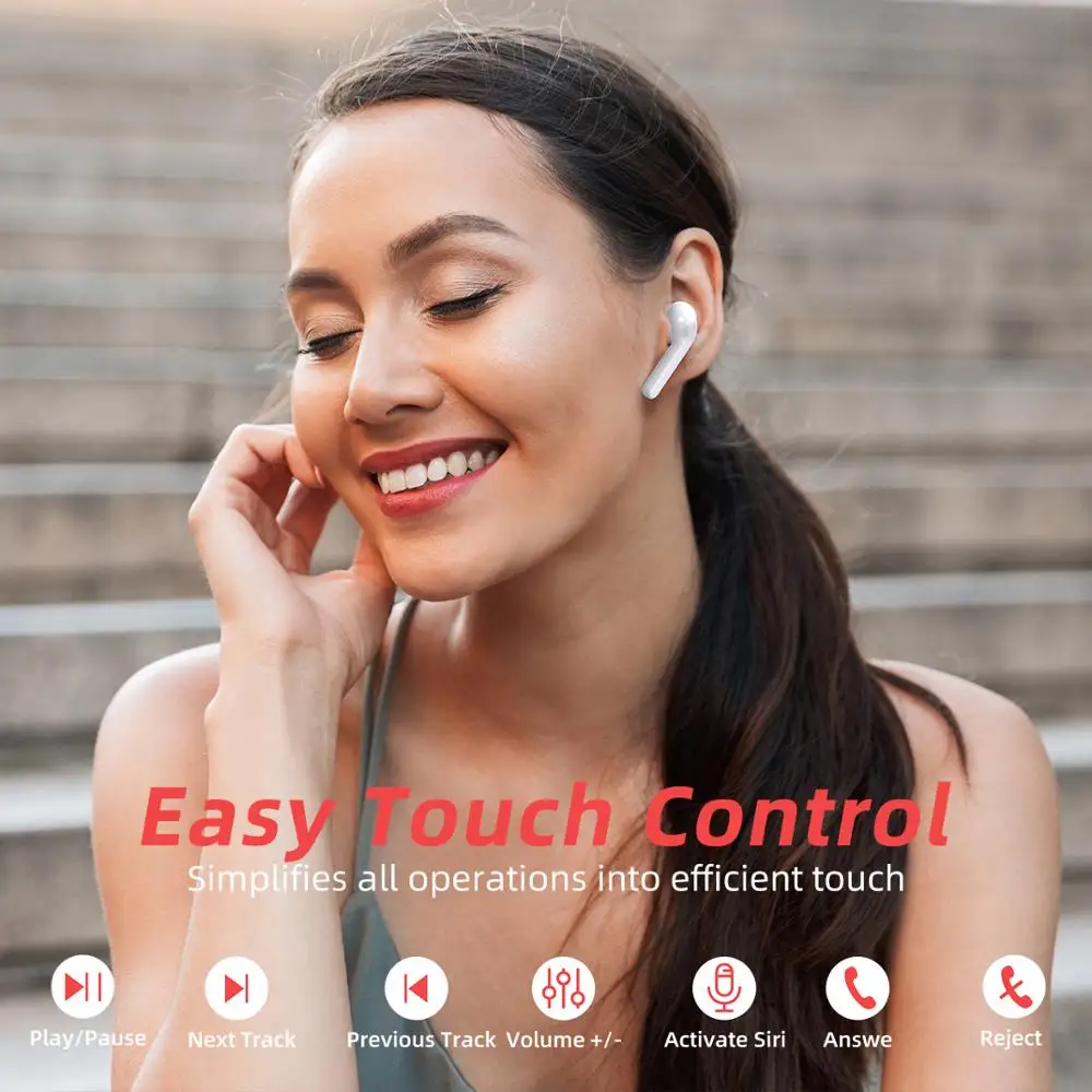 Mpow M21 Bluetooth 5 0 настоящие Беспроводные наушники с чувствительным сенсорным