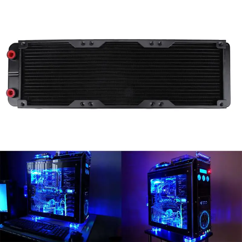 

360Mm 18 Tubes Aluminum Computer Water Cooling Cooler Radiator with G4/1 Thread for CPU Heatsink Exchanger