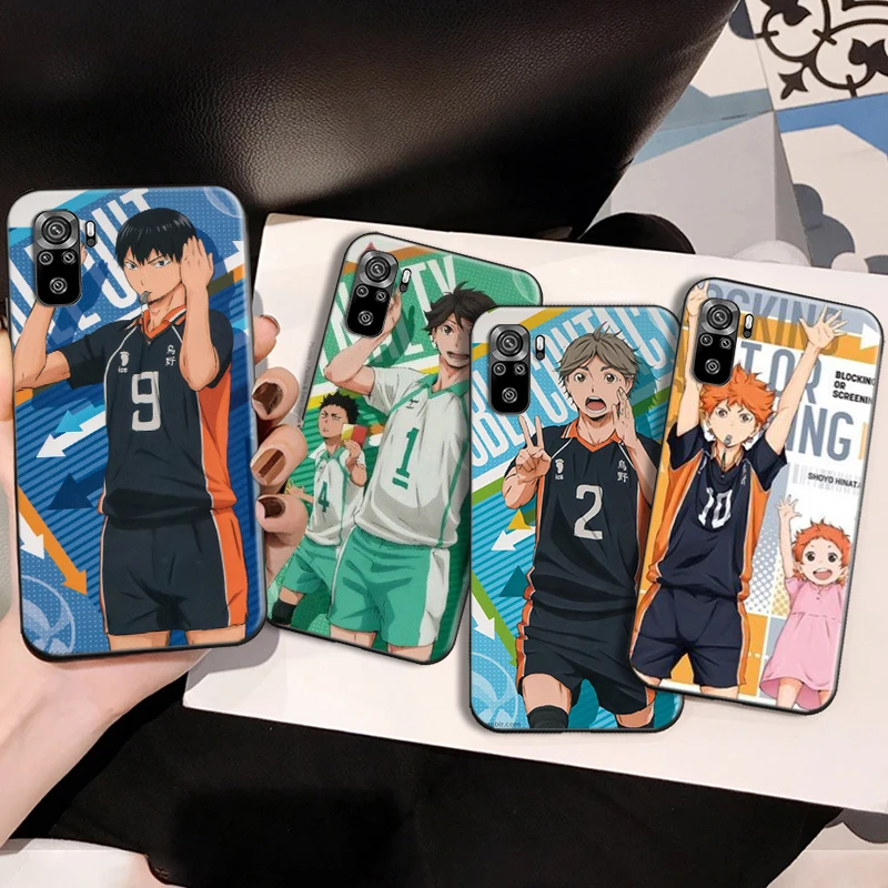 

Haikyuu Volleyball boy Anime Phone Case For Xiaomi Redmi 10X 4G 5G Pro 5G Note 10 10 Pro 10T 5G 10S hinata syouyou Soft TPU