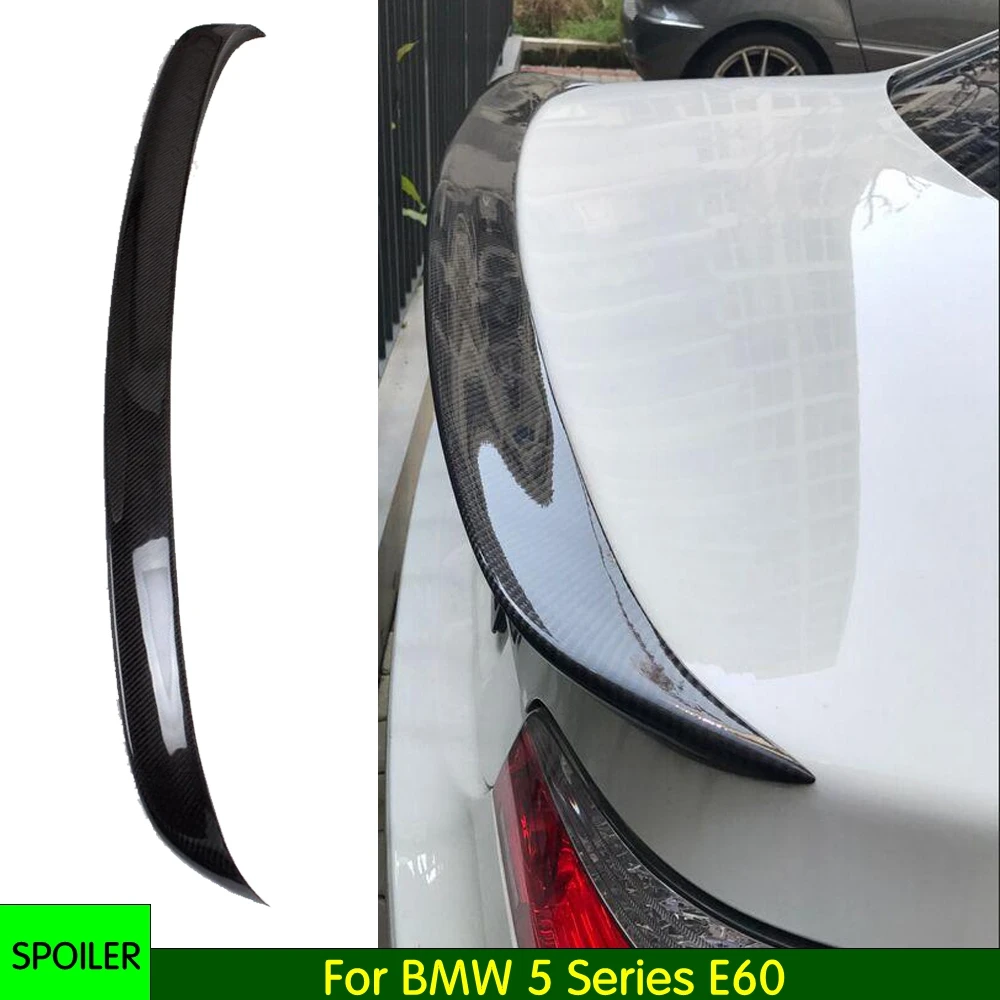 E60 аксессуары углеродного волокна задний багажник спойлер крыло для BMW 5 серии 520i